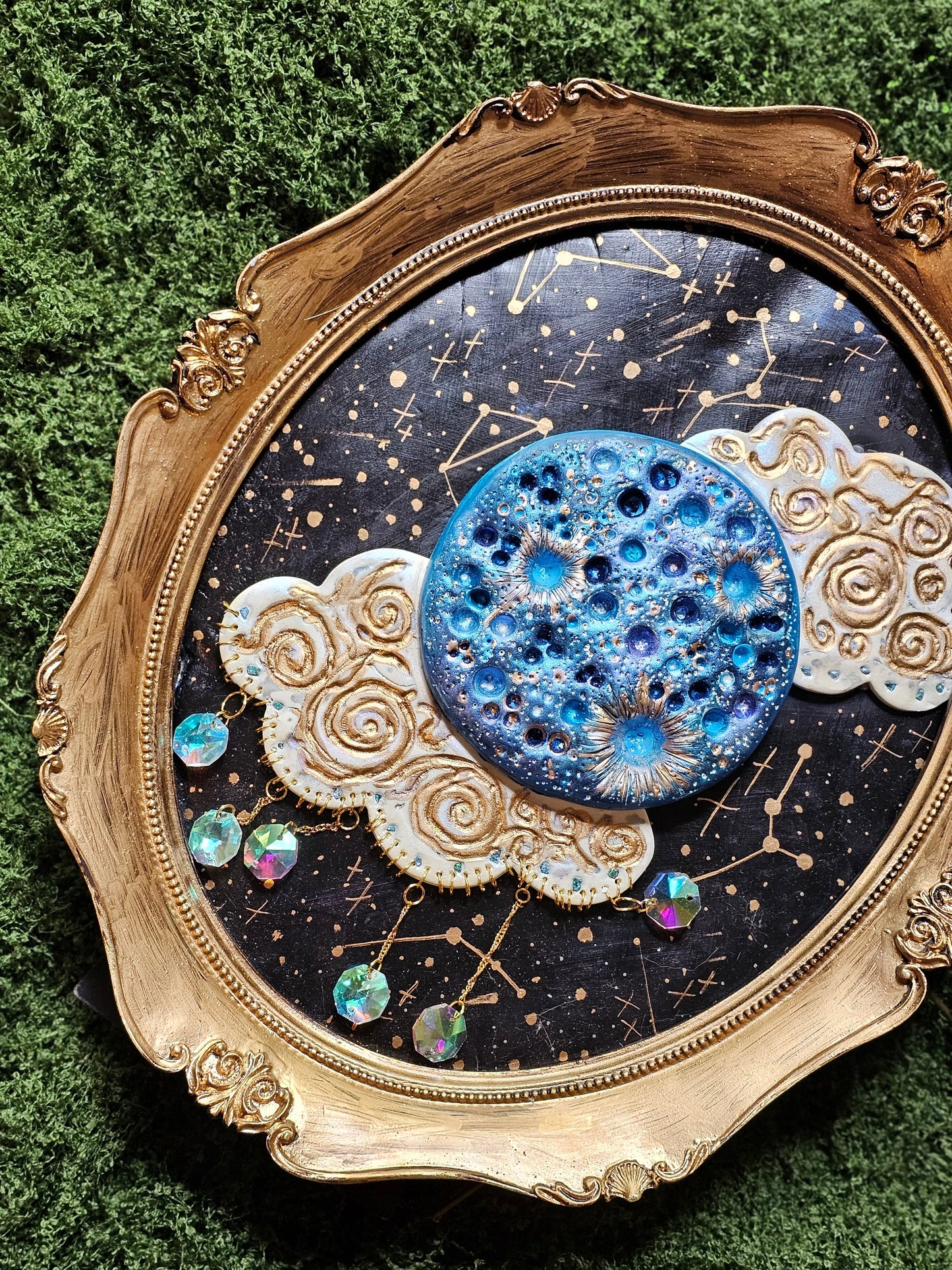 Once in a blue moon Framed Sculpture