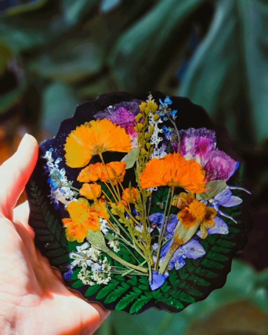 Custom Floral Coaster