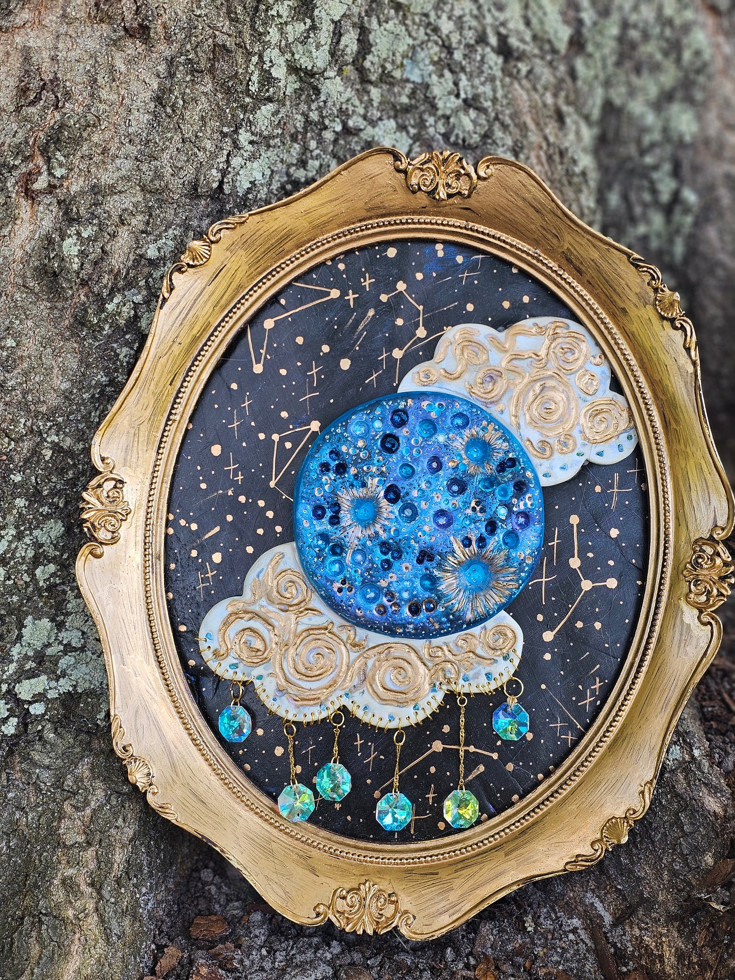 Once in a blue moon Framed Sculpture