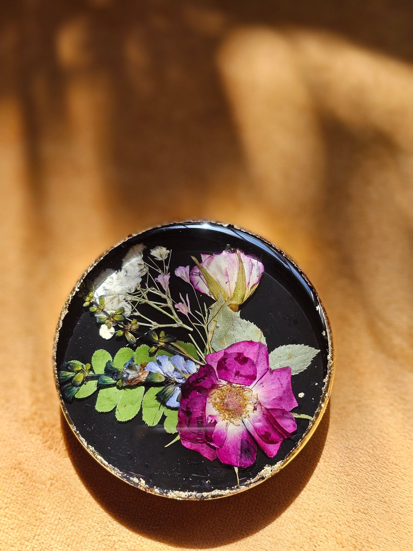 Gold foil coaster set