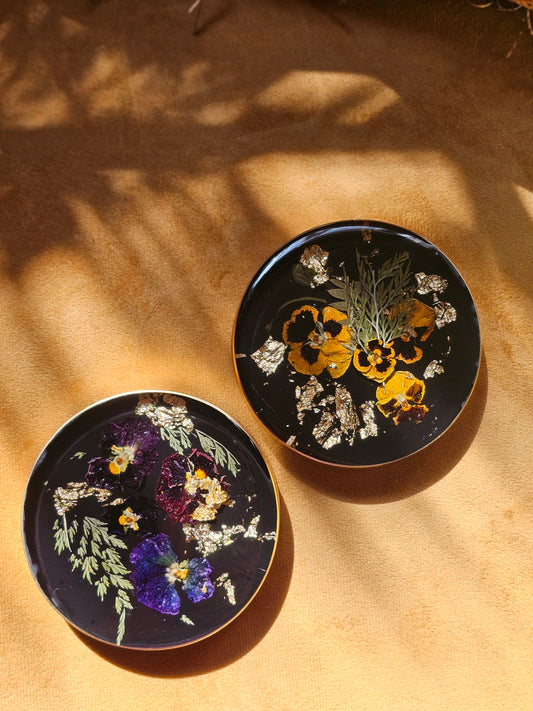 Floral coaster set