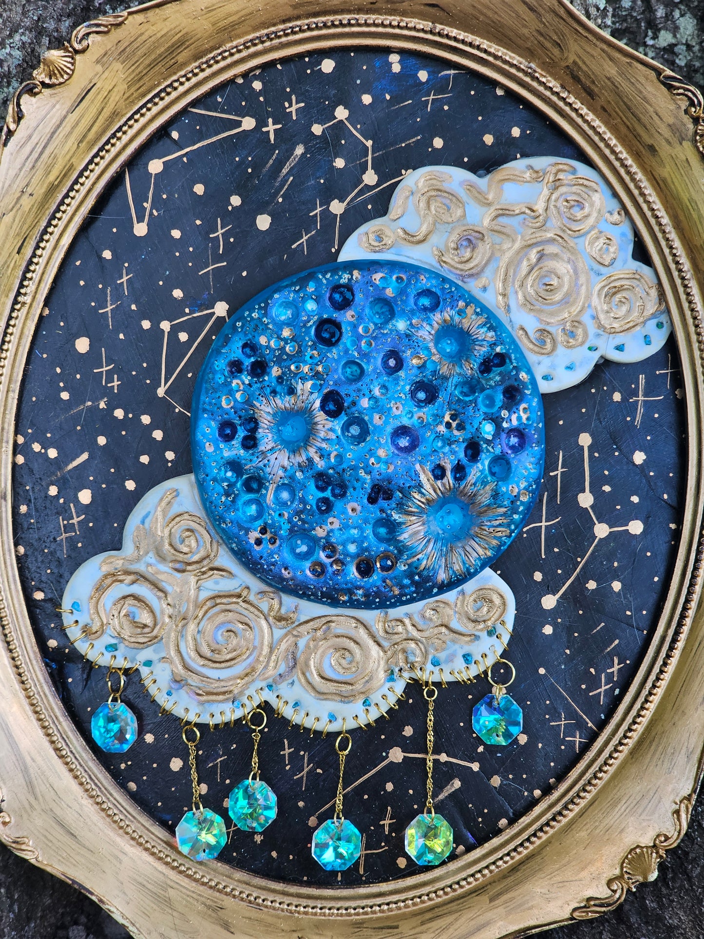 Once in a blue moon Framed Sculpture