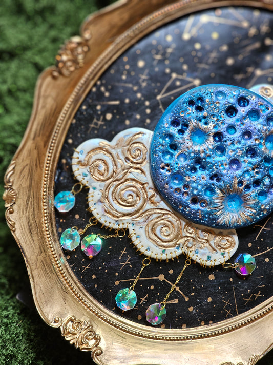 Once in a blue moon Framed Sculpture